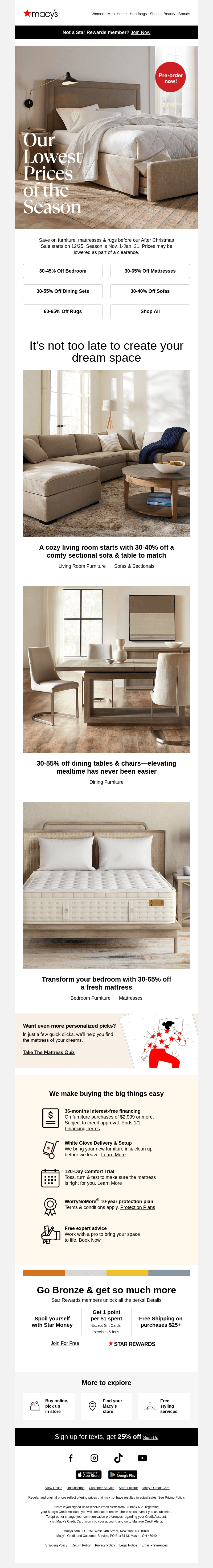 30-65% off mattresses is waiting...