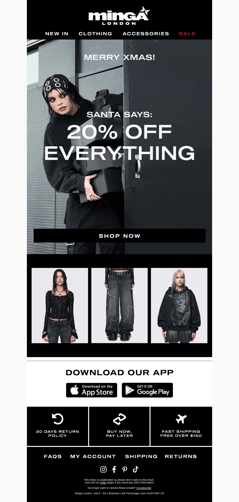 SANTA’S GIFT: 20% OFF EVERYTHING! 🎅