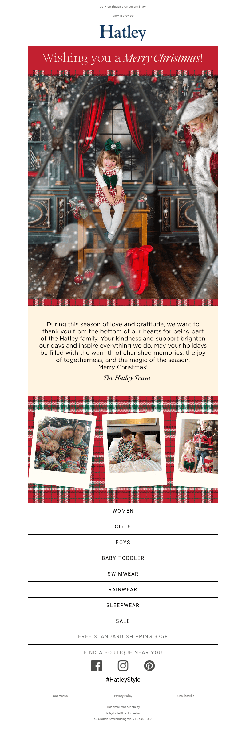 🎄🎅 A Merry Christmas from Hatley!