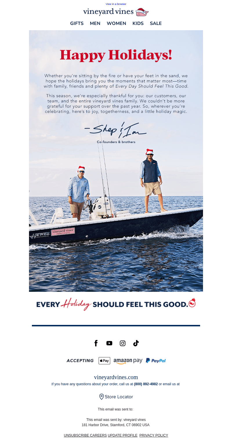 Happy Holidays From Shep & Ian
