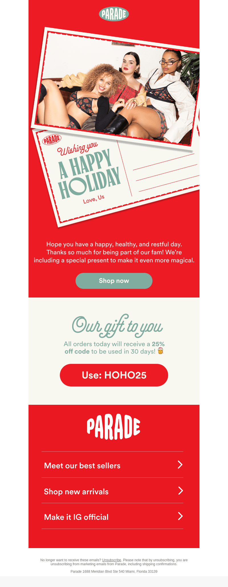 Open for our gift to you: