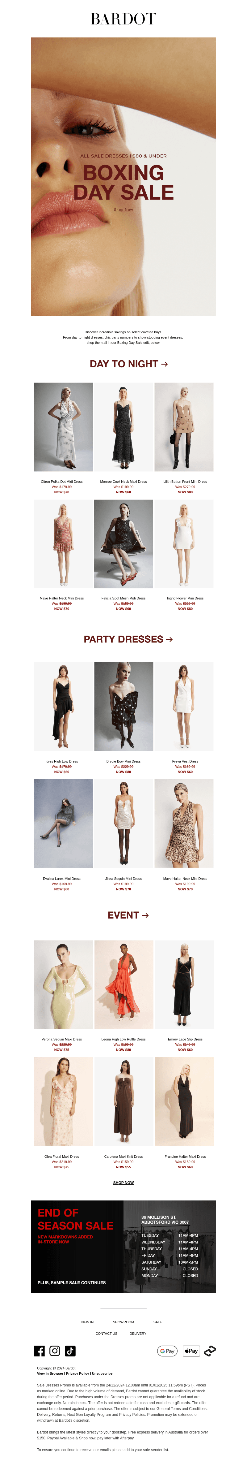 Boxing Day SALE continues