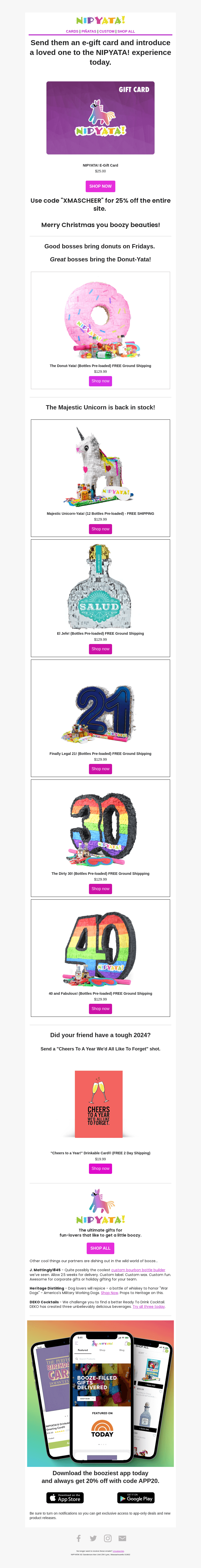 25% Off Last Min E-Gift Cards 🎉 🎅 🎄