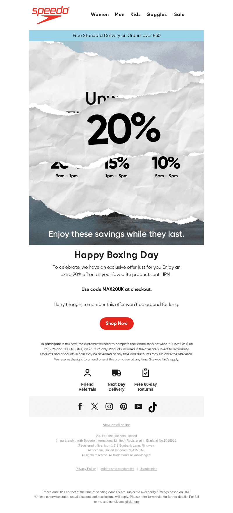 ⚡️Boxing Day Exclusive: Extra 20% Off
