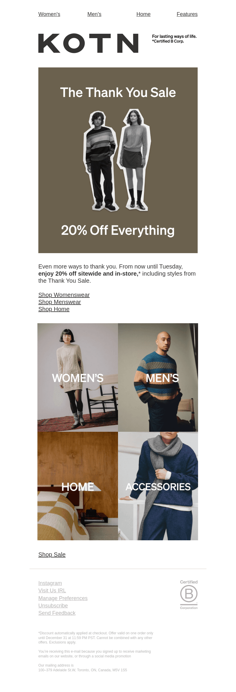 20% Off In-Store + Online