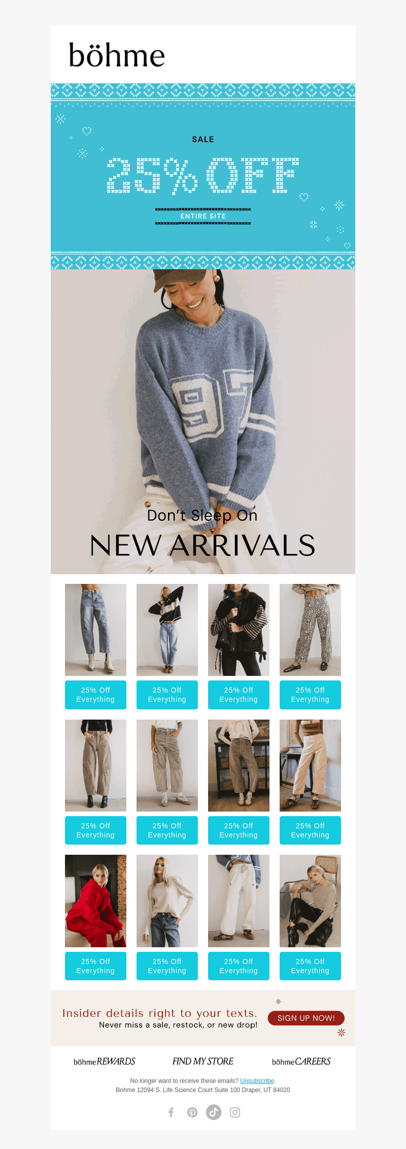 25% off new arrivals & more!
