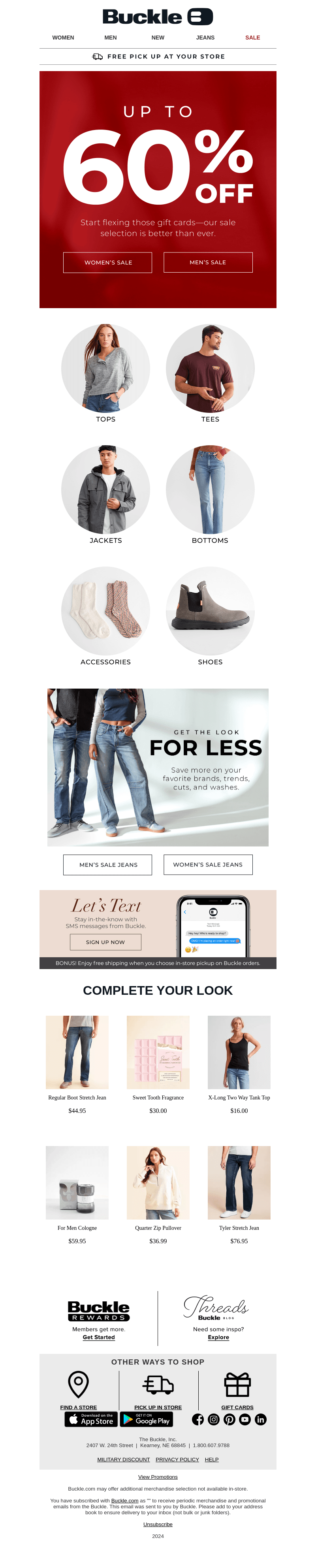A Buckle Gift Card + Sales =