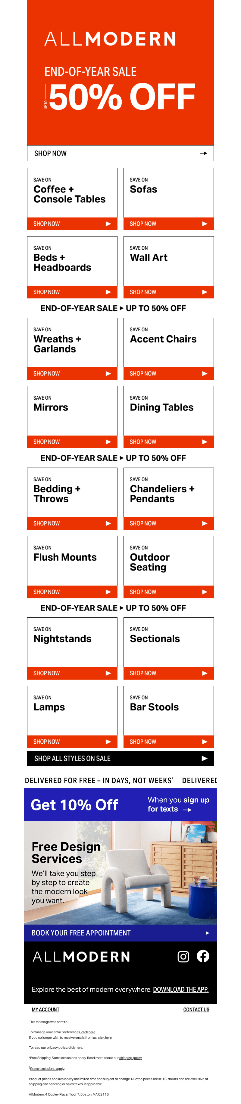 coffee + console table CLEARANCE → up to 𝟱𝟬% 𝗼𝗳𝗳