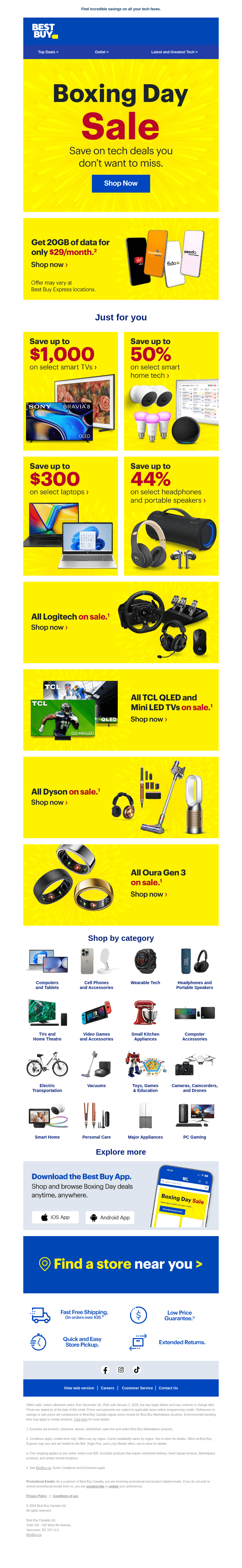 Best Buy Canada email from Thu, Dec 26, 2024