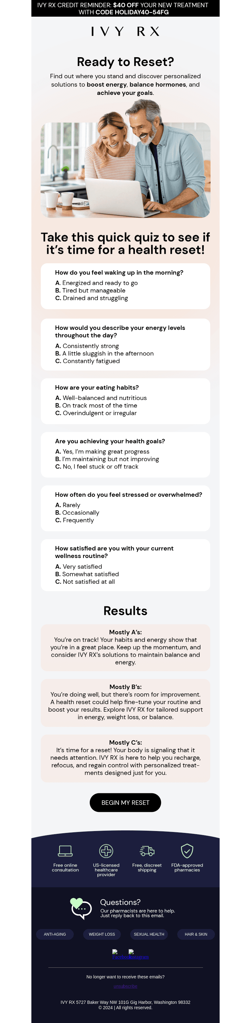 Ready for a health Reset? 💪