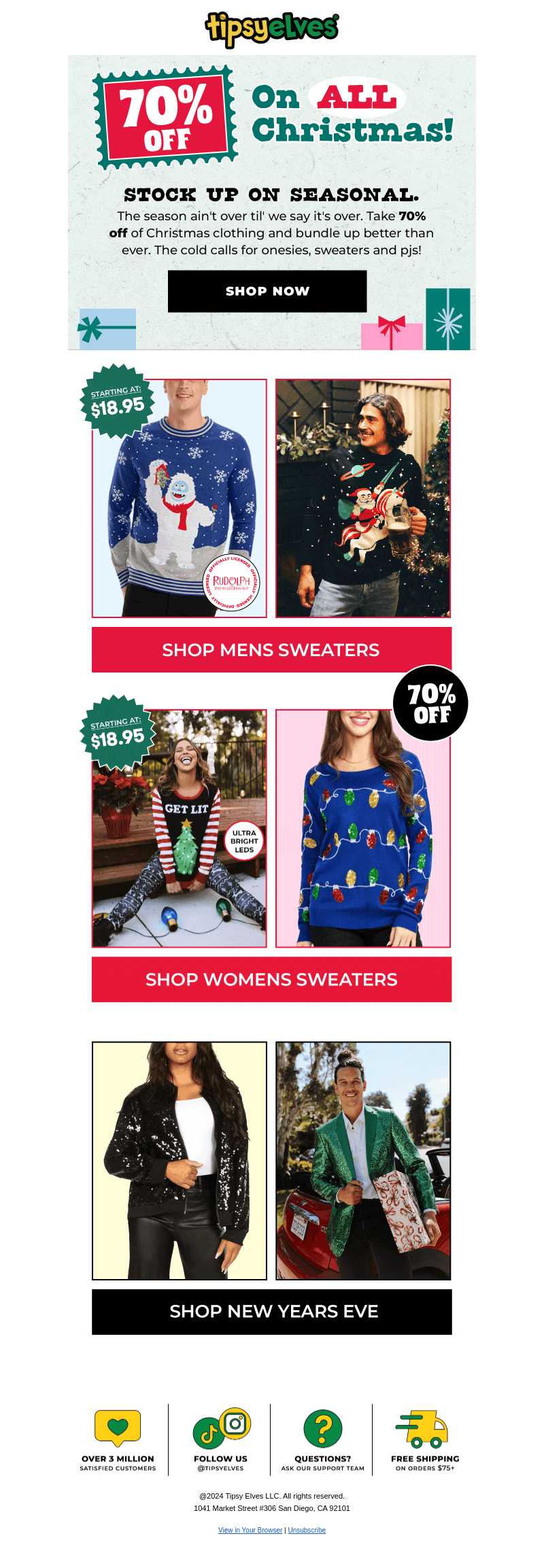 70% OFF: Post Christmas Savings! 🎁
