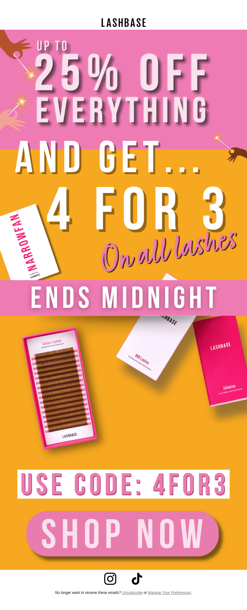 Ends midnight! 😱