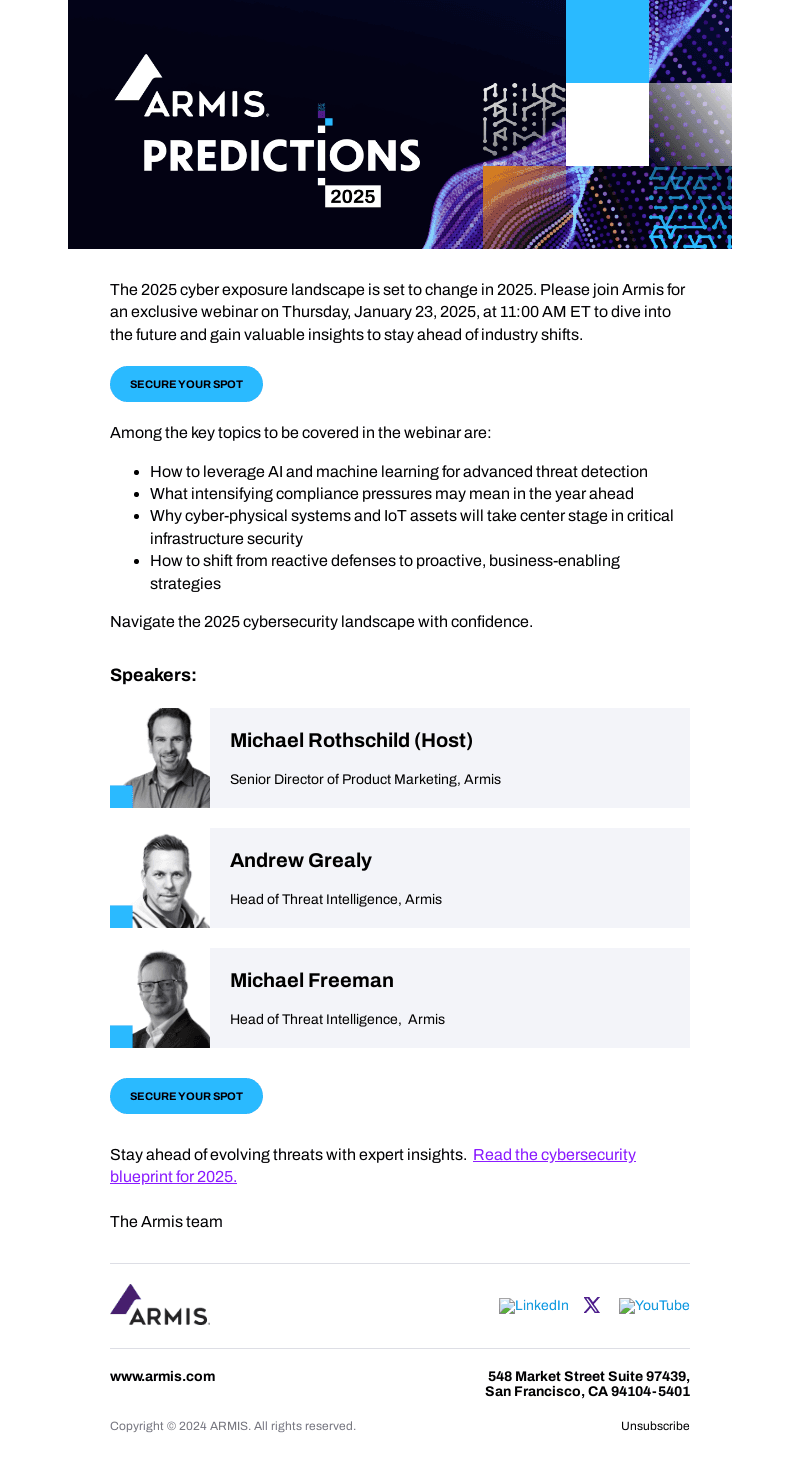 Strategic Cybersecurity Insights for 2025