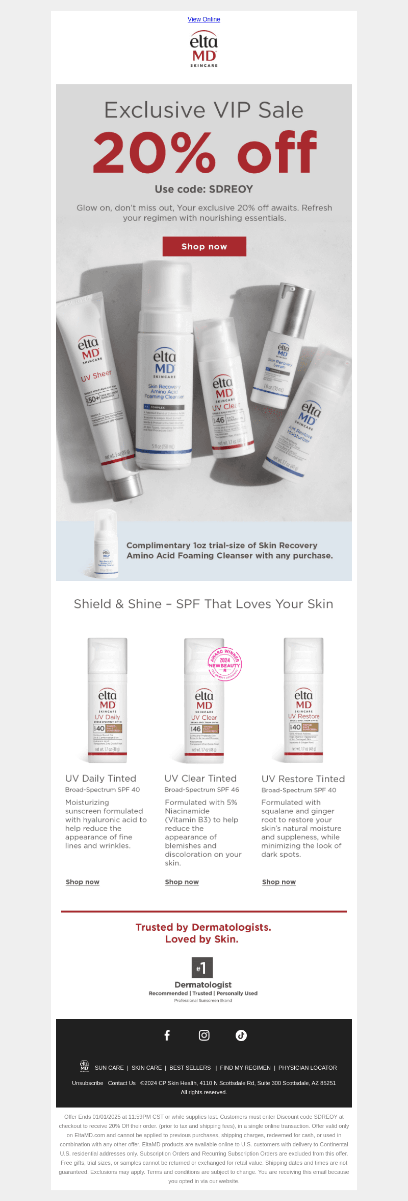 Hey VIP, enjoy 20% off (plus your bonus offer) ☀️