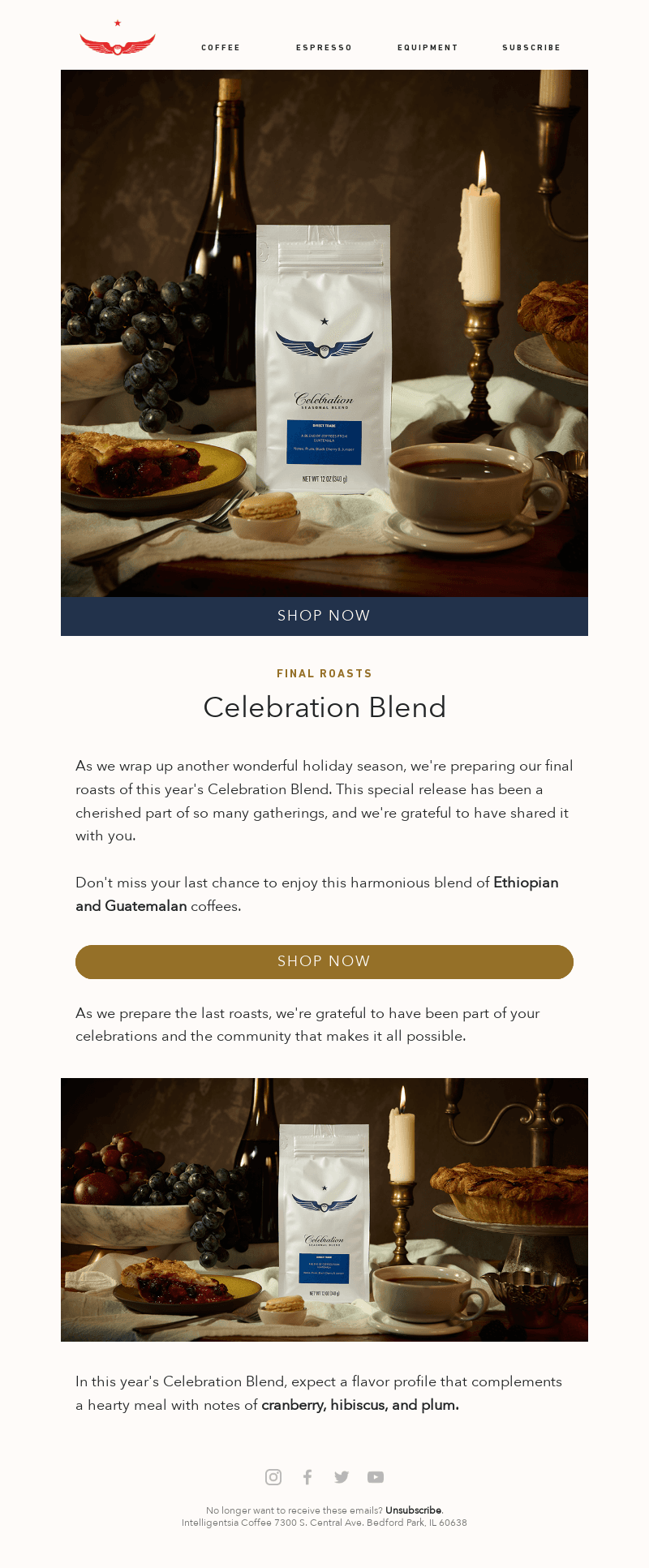 Last Call for Celebration Blend ✨ Final Roasts This Week