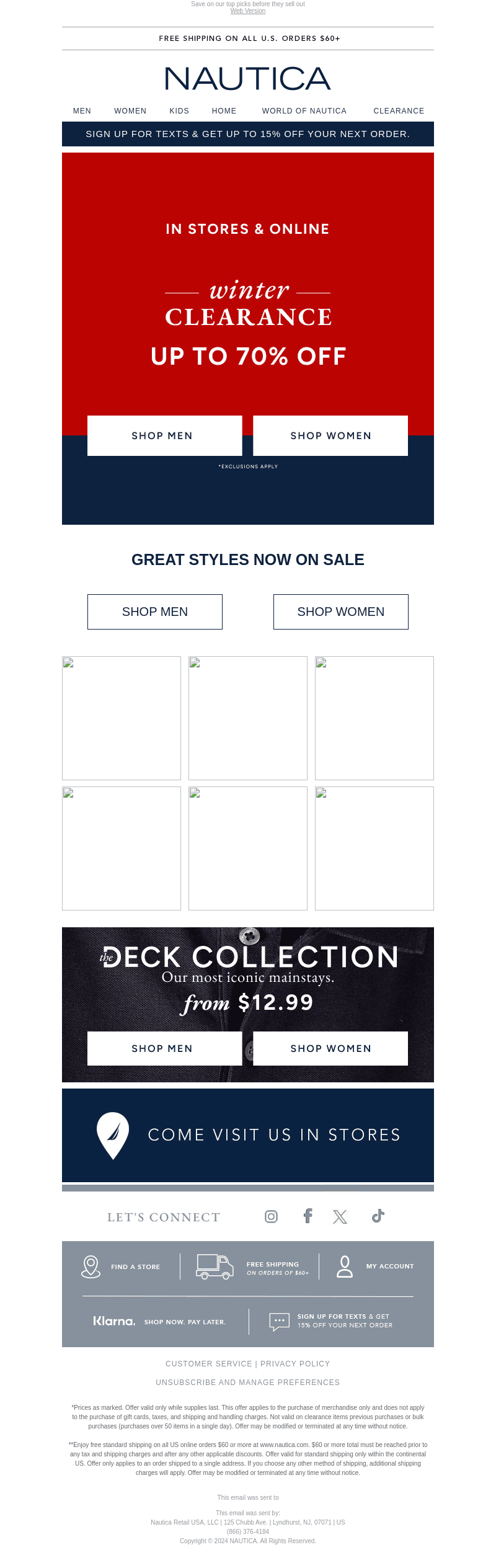 😍 70% OFF + $12.99 Deck Collection styles