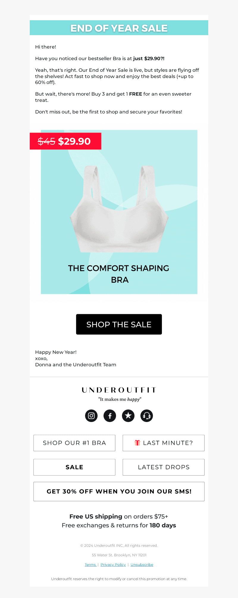 Our #1 Bra for $29.90