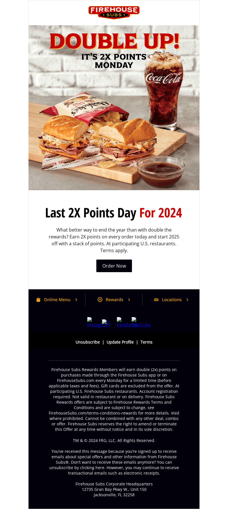 Close Out 2024 with 2X Points!