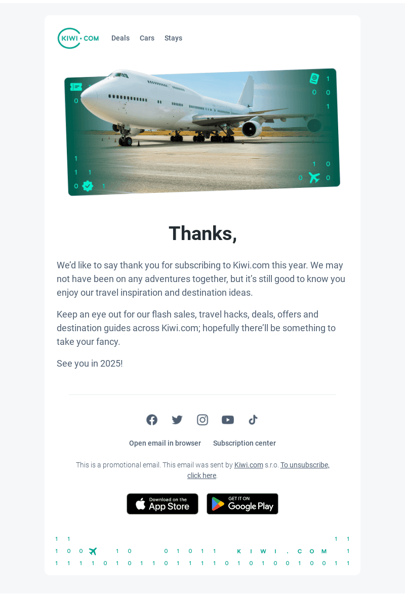 Kiwi Co. email from Mon, Dec 30, 2024