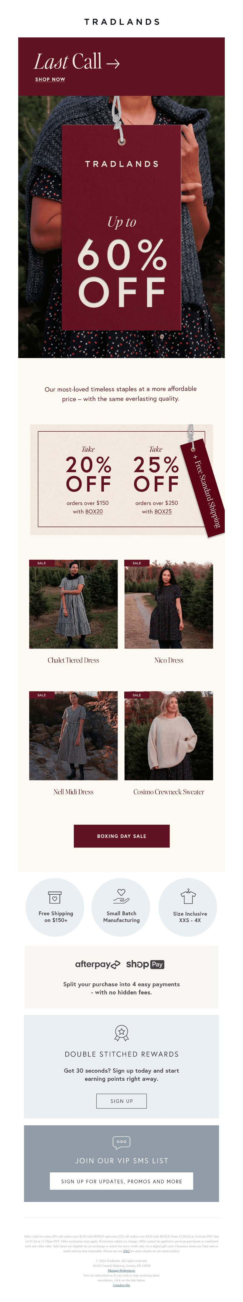 Up to 25% off ends tomorrow!