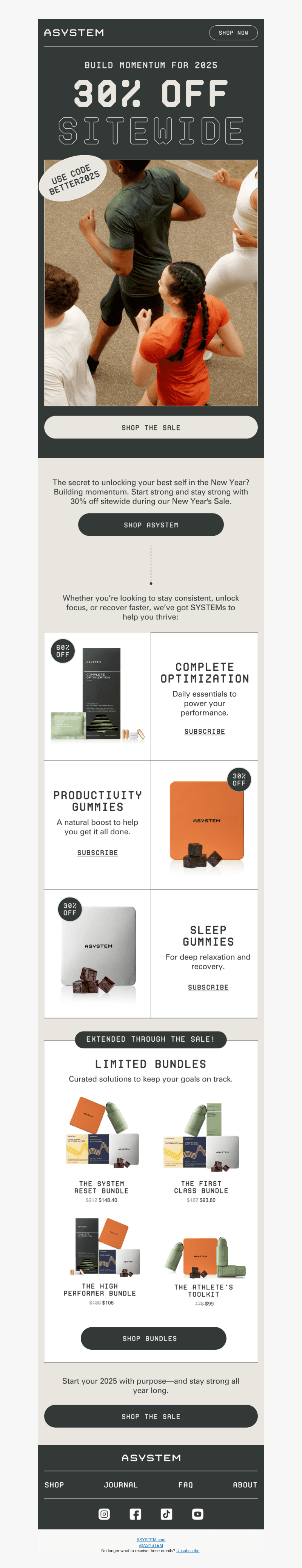 30% off sitewide for 2025
