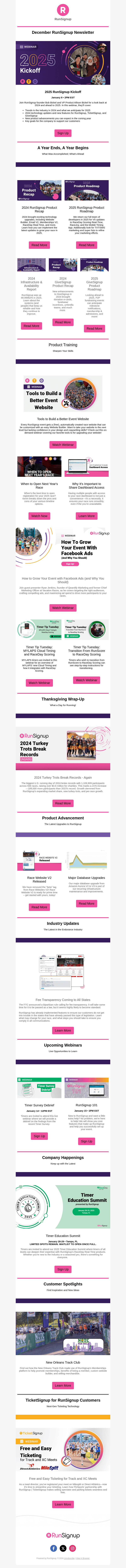 RunSignUp email from Mon, Dec 30, 2024