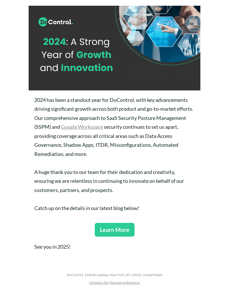 DoControl email from Mon, Dec 30, 2024