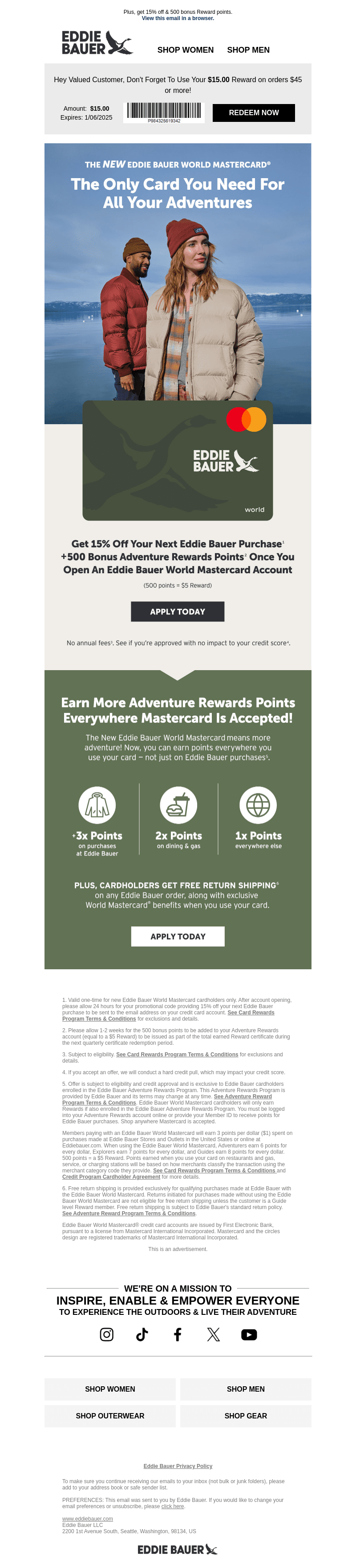 Eddie Bauer email from Mon, Dec 30, 2024