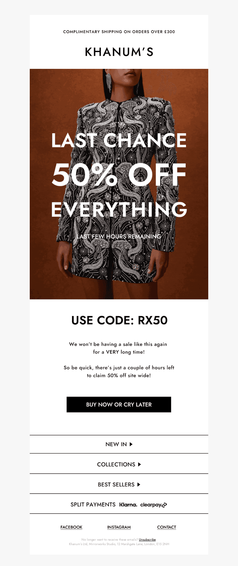 BE QUICK, 50% OFF ENDS TODAY 🖤