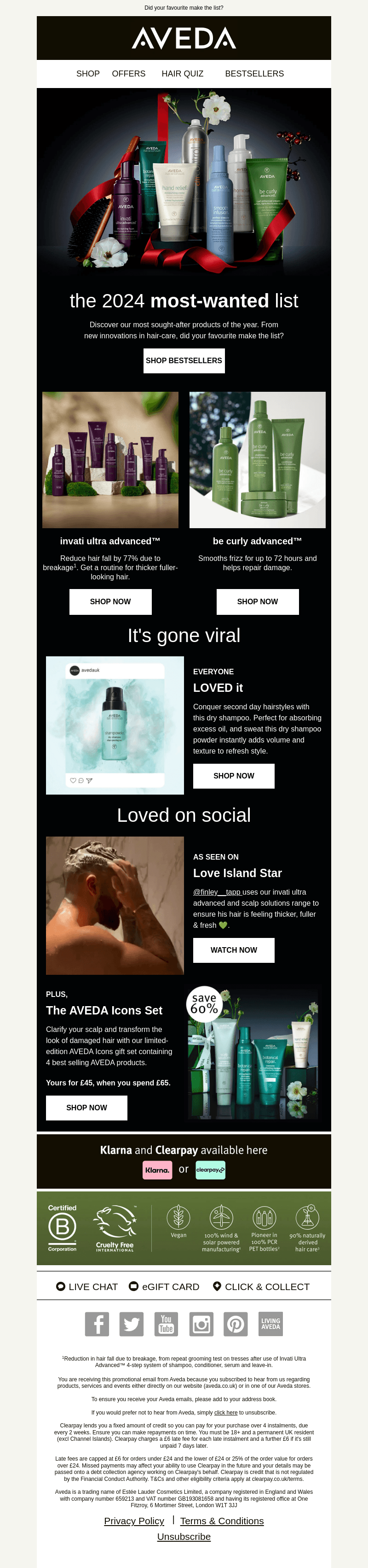 Your 2024 Wrapped with Aveda