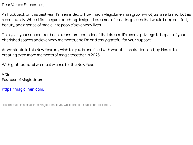 A Thank You From Our Founder 🧡