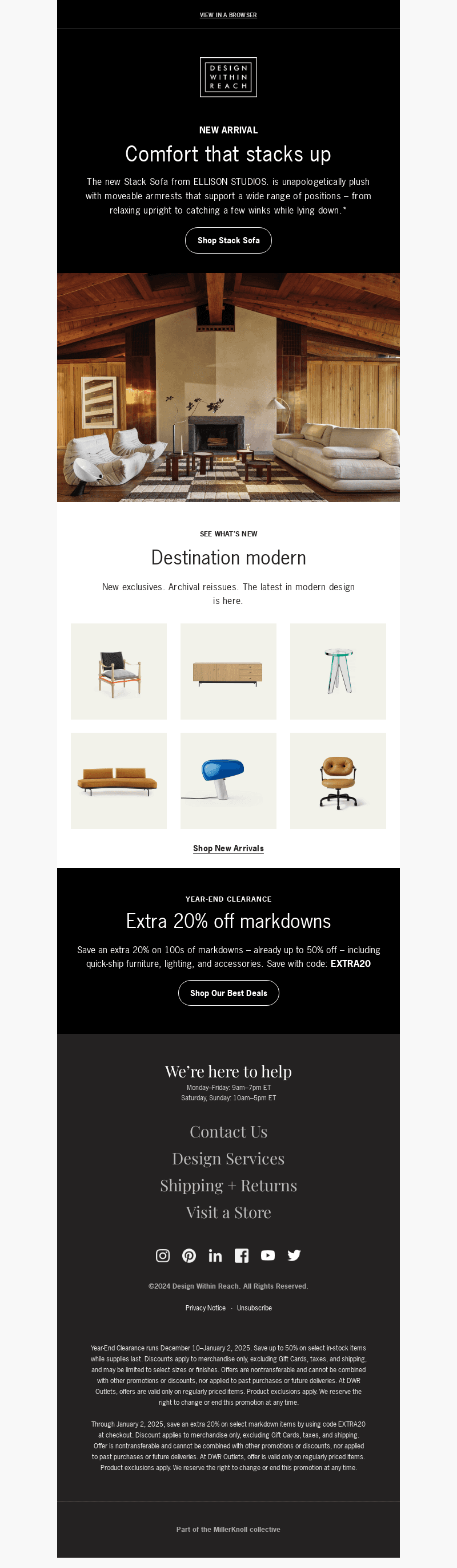 A new sofa from ELLISON STUDIOS. with moveable armrests