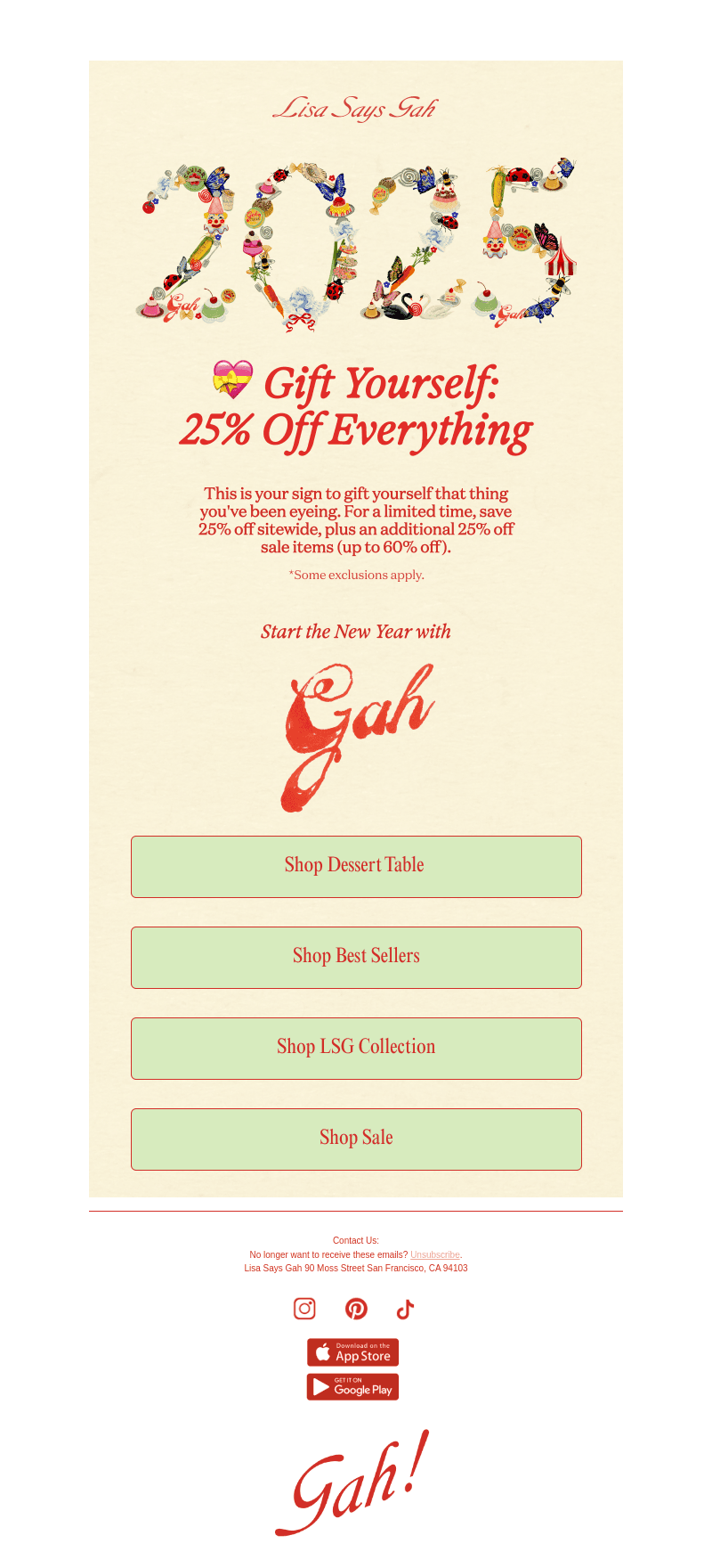 💝 Gift Yourself: 25% Off Everything