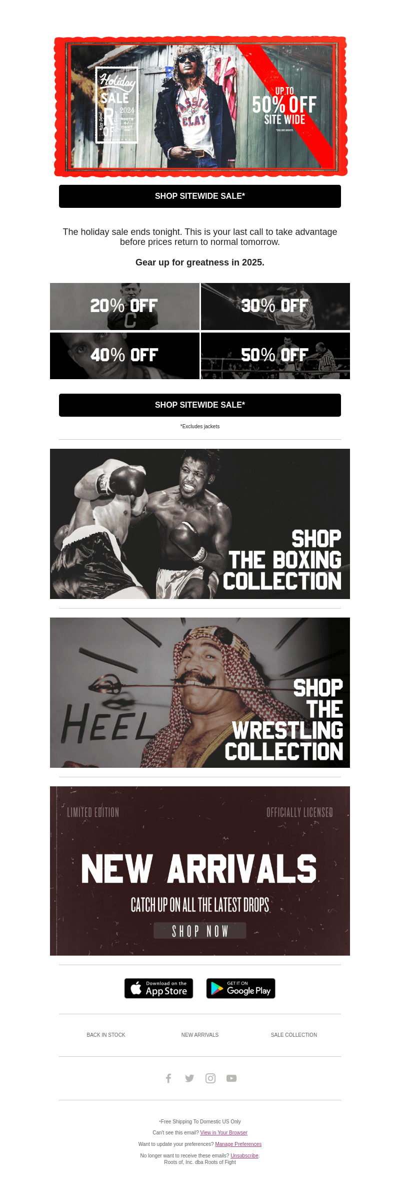 Last Call For The Holiday Sale!