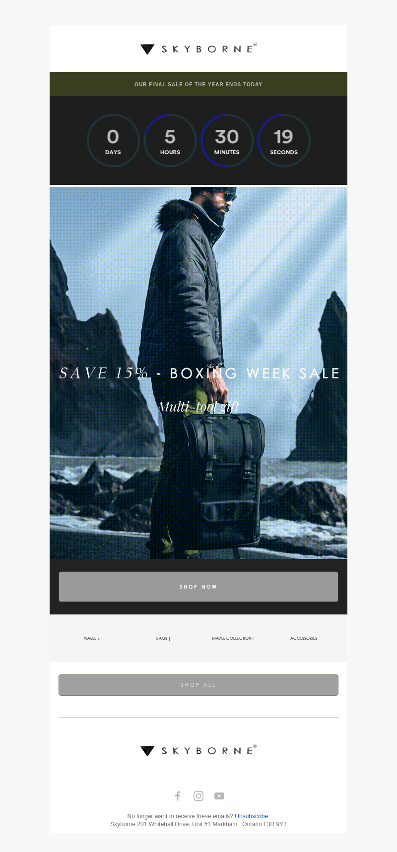 ENDS TONIGHT - 15% OFF & Multi-tool gift.