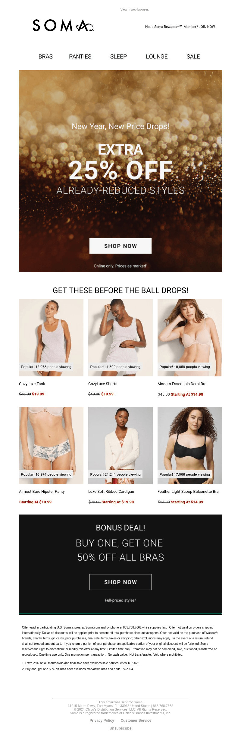ENDS SOON! Extra 25% OFF Sale Styles