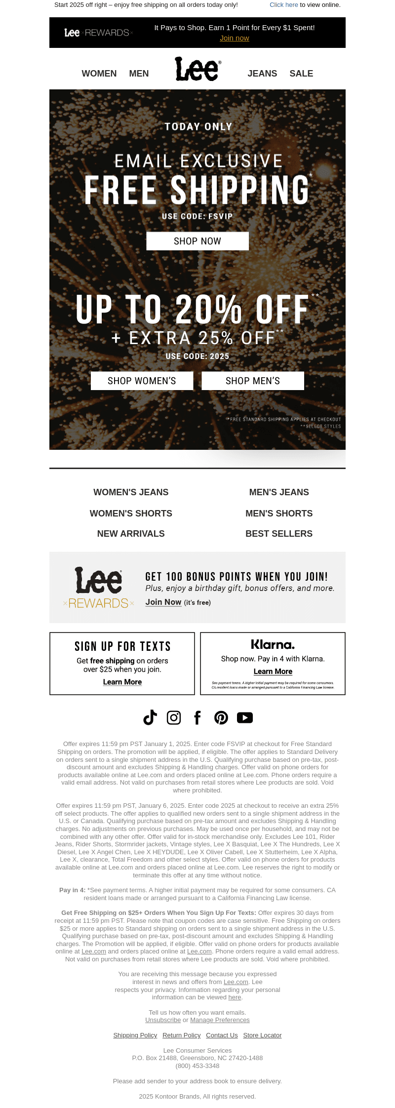 Ring in the New Year with Free Shipping