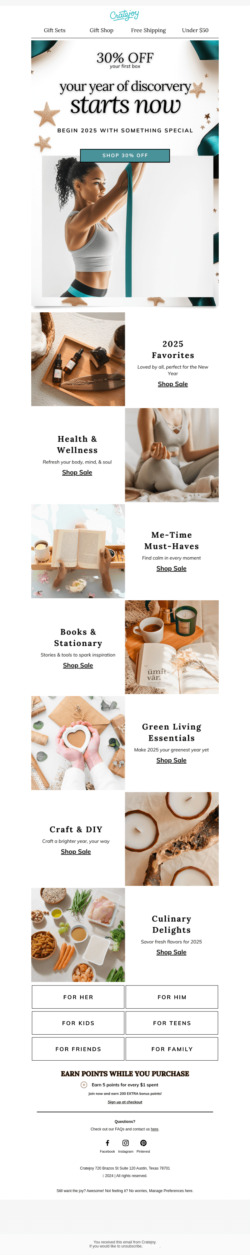 Cratejoy email from Wed, Jan 1, 2025