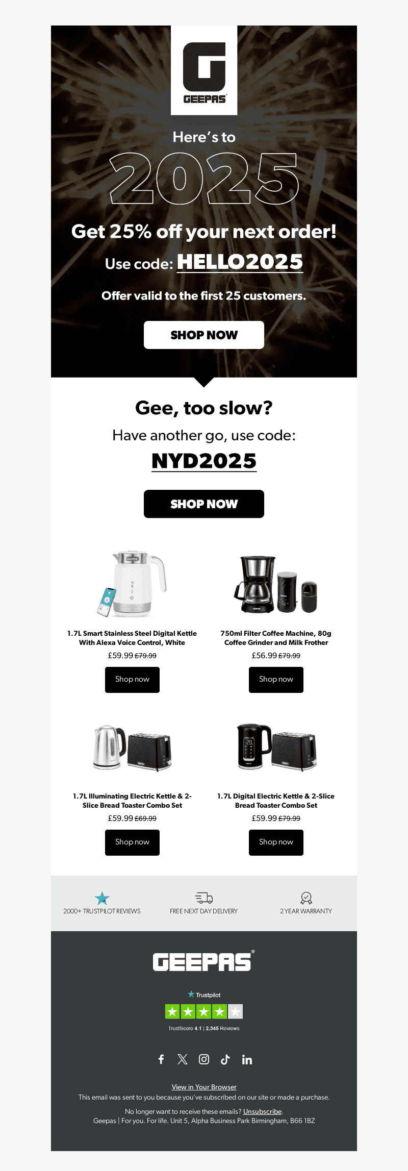 25% OFF FOR 2025 ❤