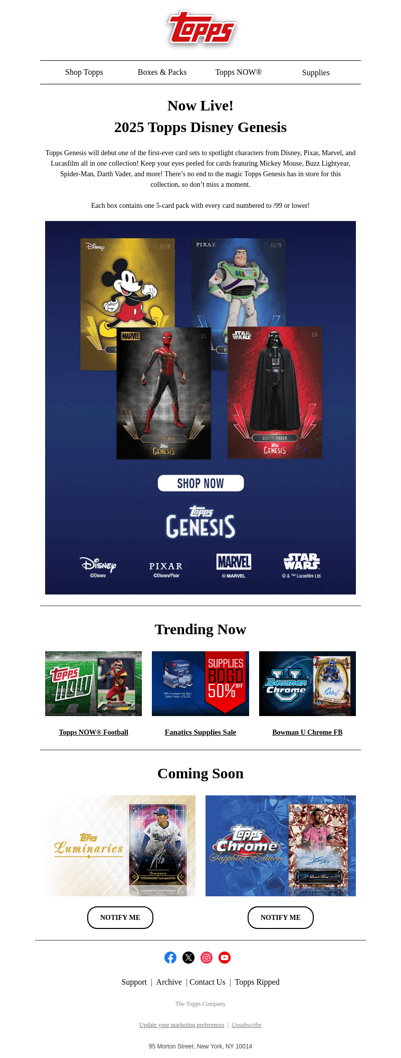 2025 Topps Disney Genesis is here!