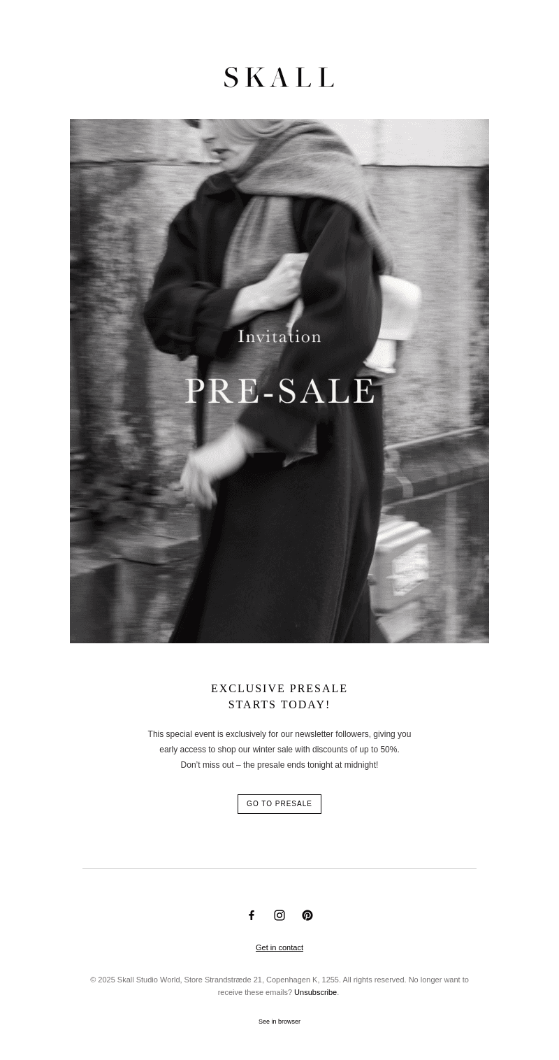 Starting Today: Exclusive Presale