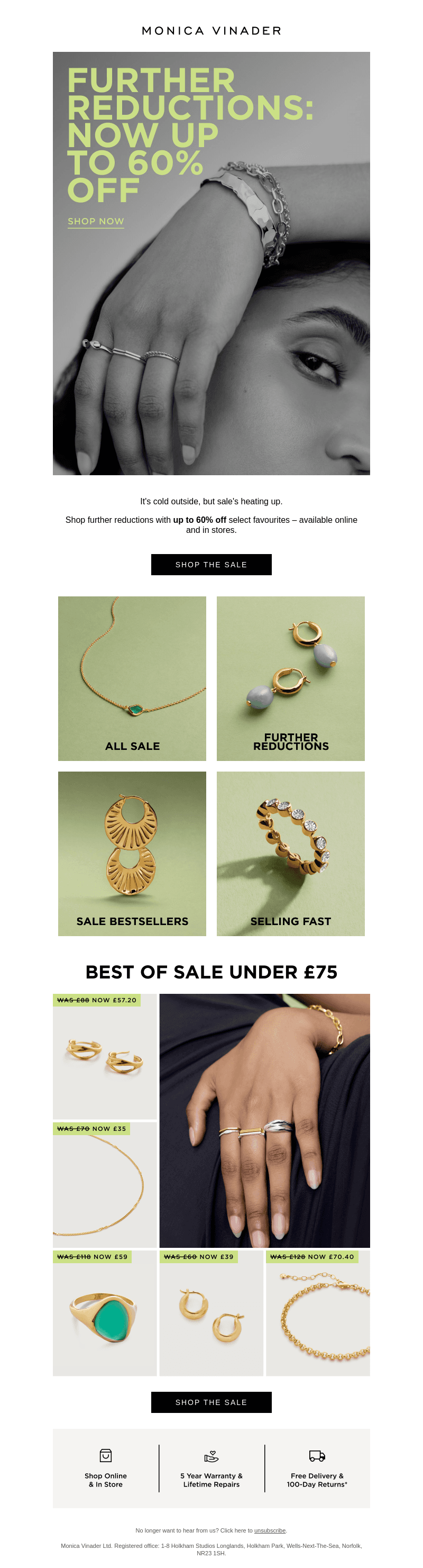 Futher Reductions: Up to 60% Off