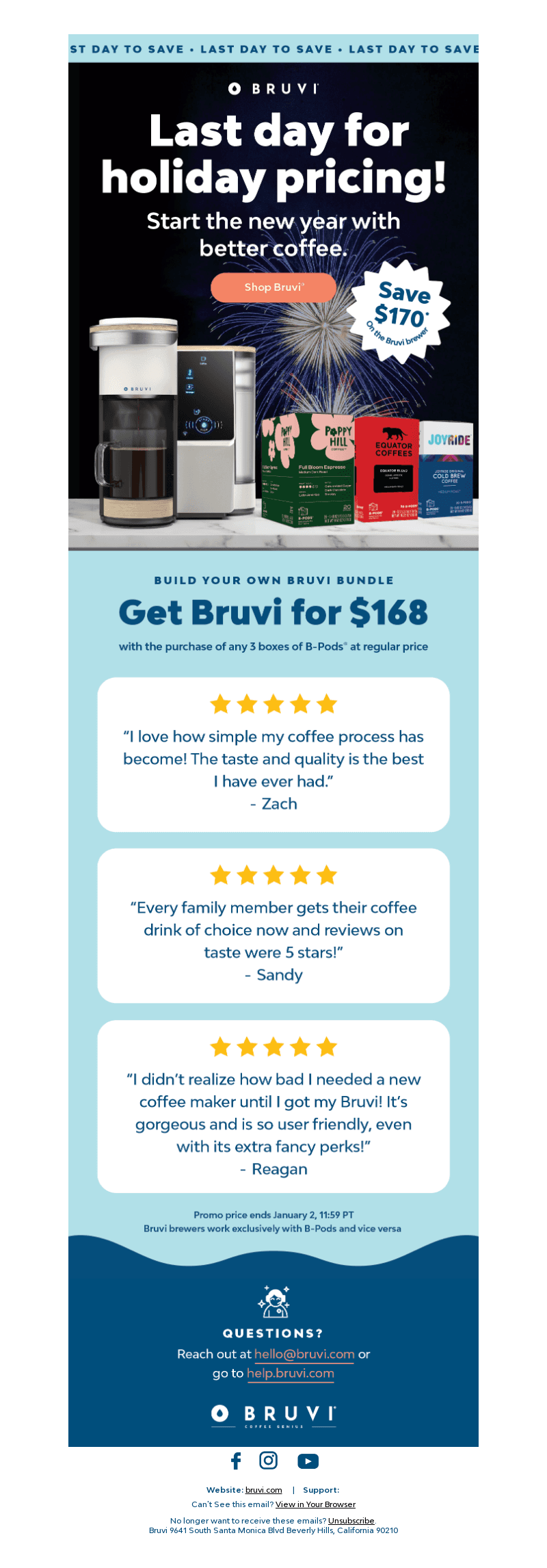 Last day for holiday pricing 👋