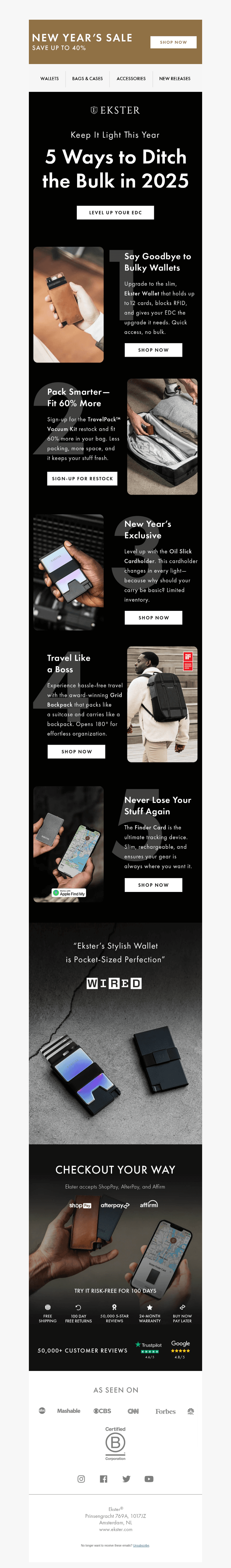 2025 EDC Goals: Minimalist + 40% Off