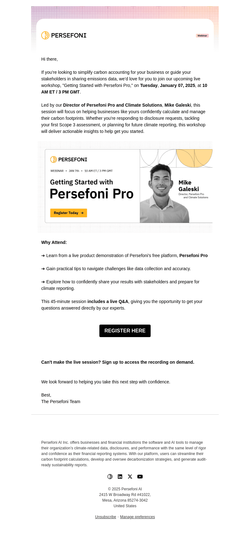 Join Us Next Tuesday: Getting Started with Persefoni Pro