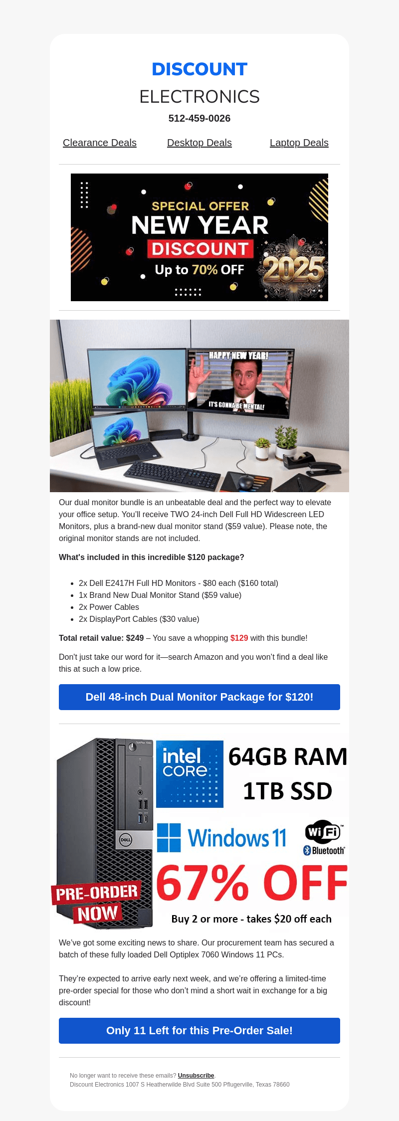 $249 Value for Just $120 – TWO Dell 24" Monitors + Stand!