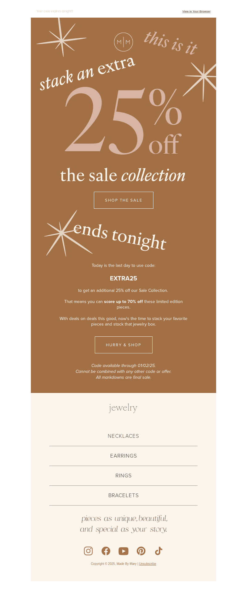 ⛔Want an Extra 25% Off?⛔