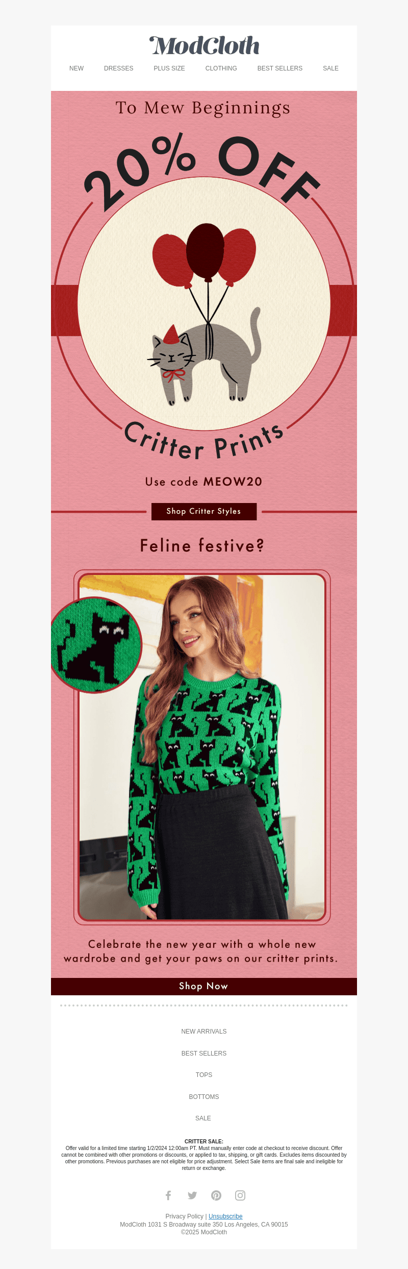 Happy Mew Year 😻 🎉 20% OFF!
