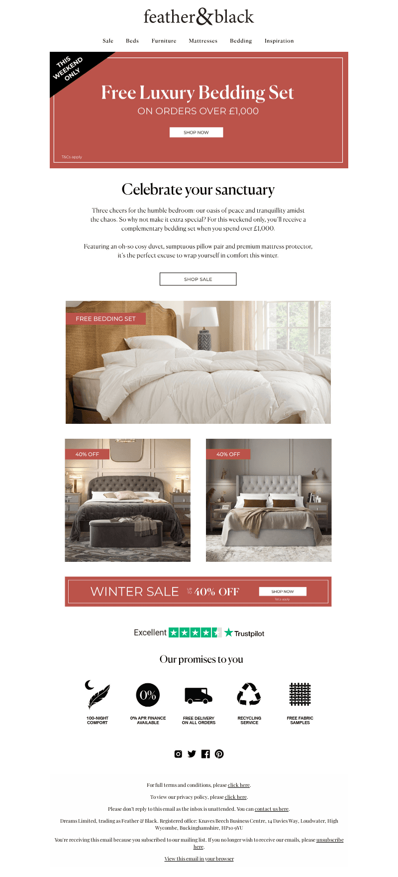 FREE Luxury Bedding Set - This Weekend Only!