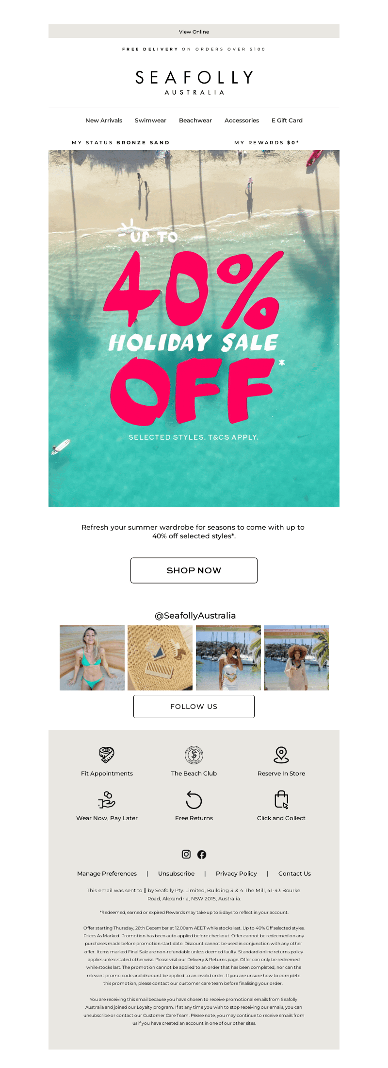Up to 40% Off* Continues